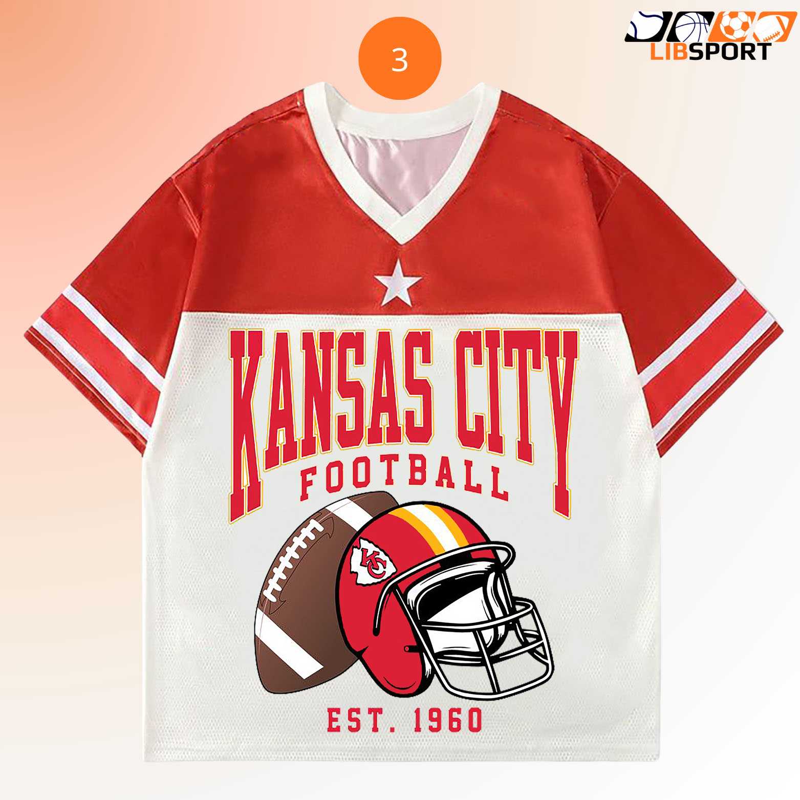 Chiefs Football Helmet Jersey, Kc Fan Shirt, Unisex Game Day Tee